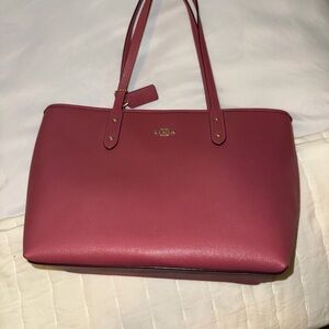 Coach Rose Leather Tote Bag